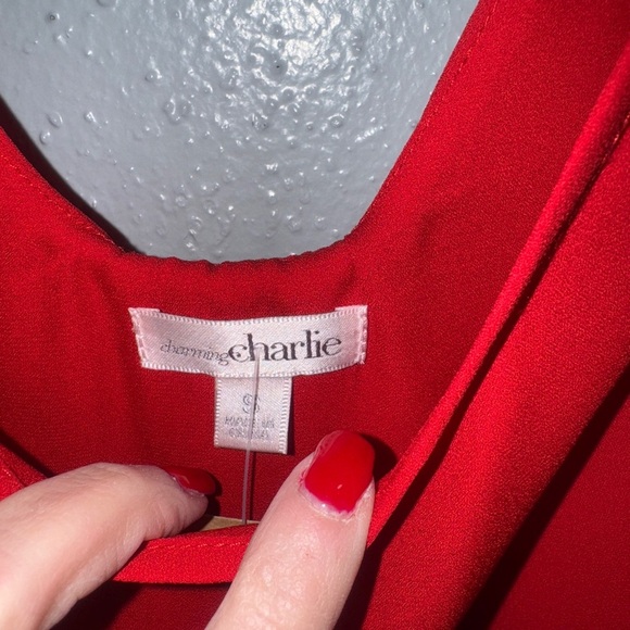 Charming Charlie Red Sleeveless Tank Top - Picture 2 of 4